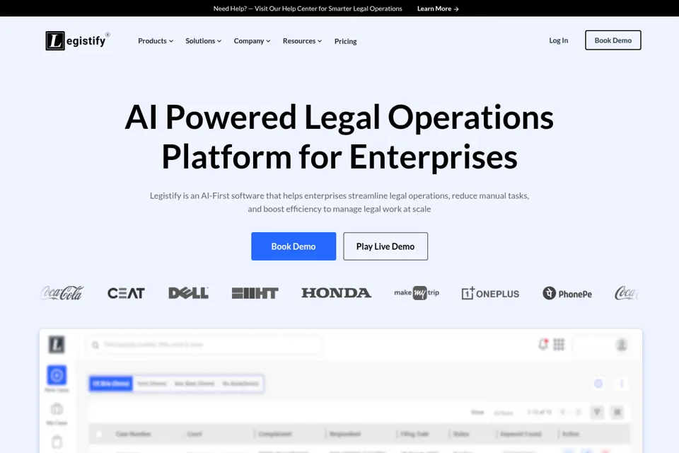 Aperçu de la landing page