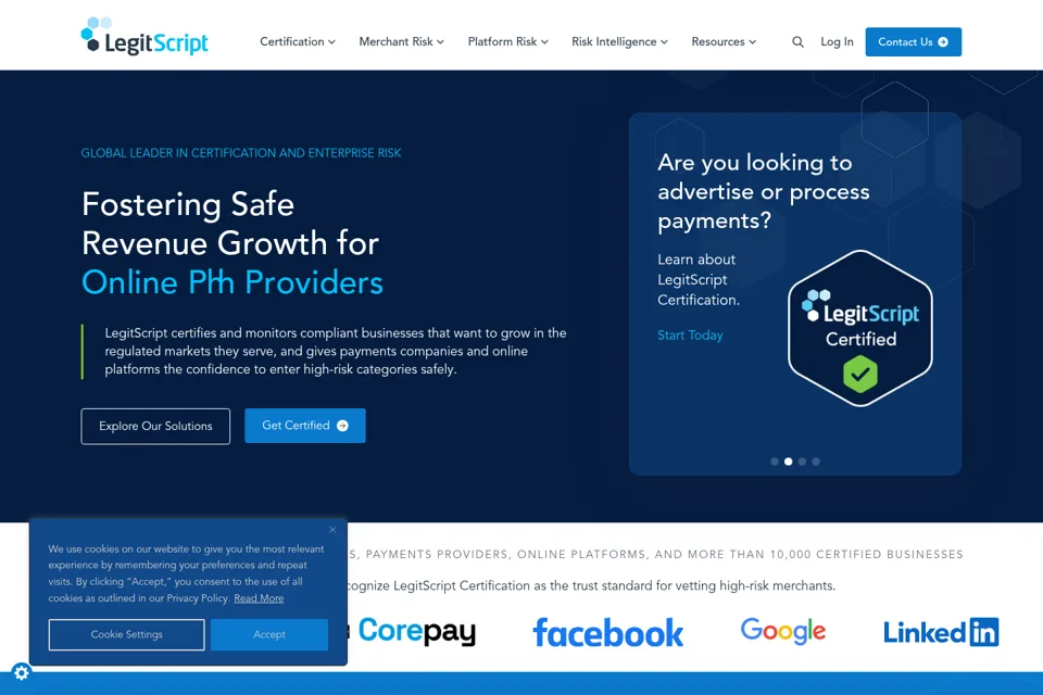 Aperçu de la landing page