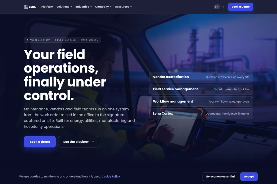 Aperçu de la landing page