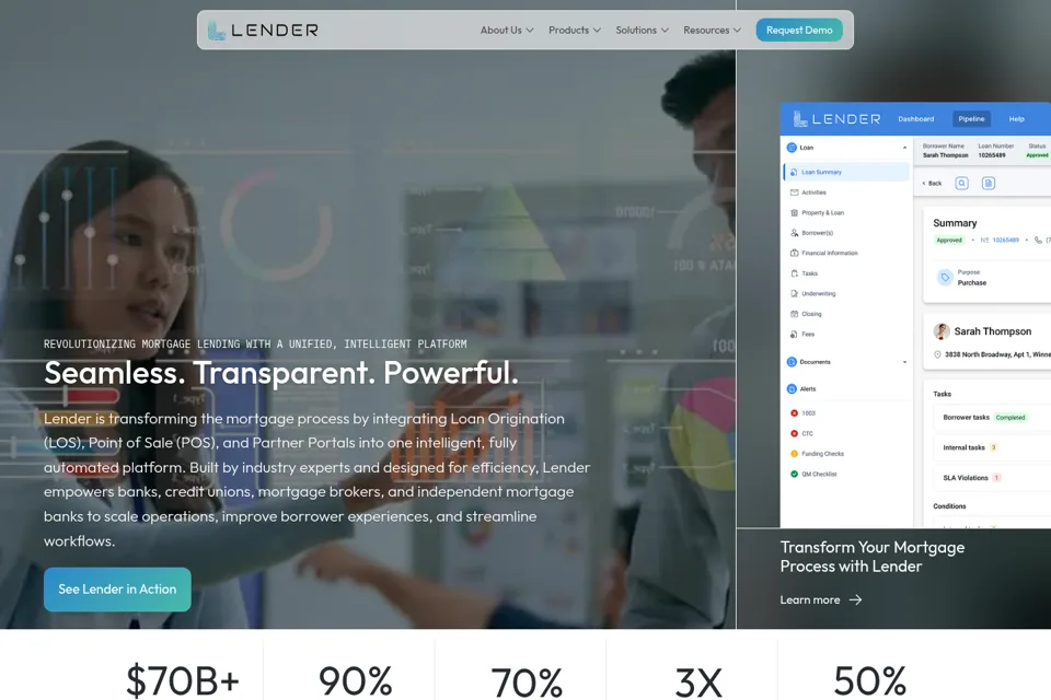 Aperçu de la landing page