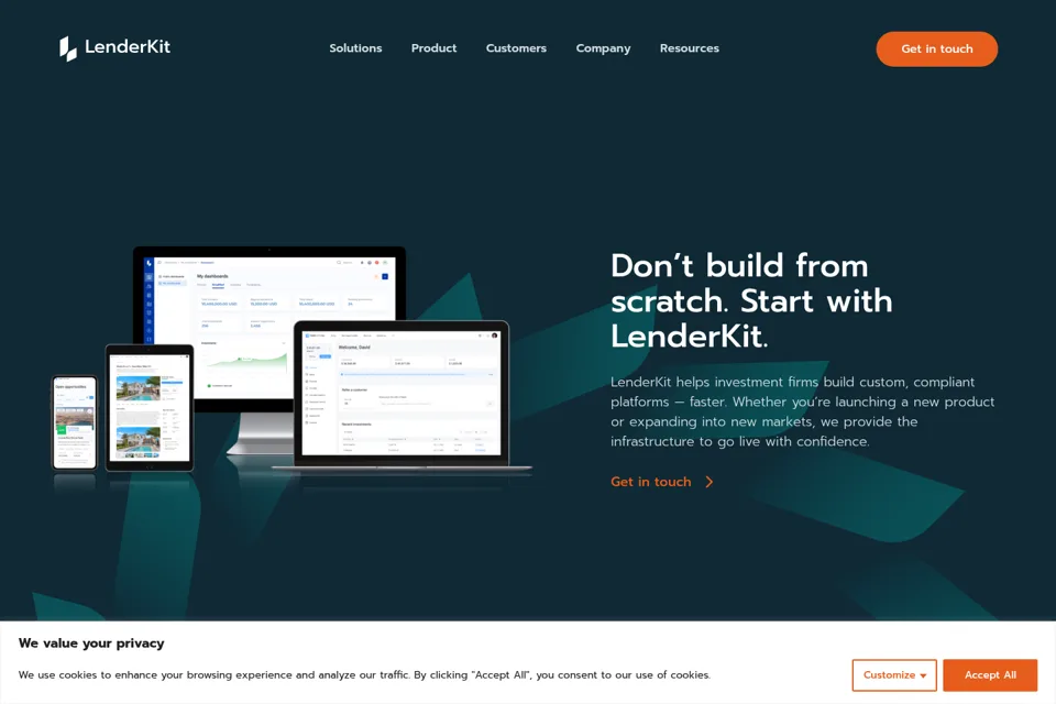Aperçu de la landing page