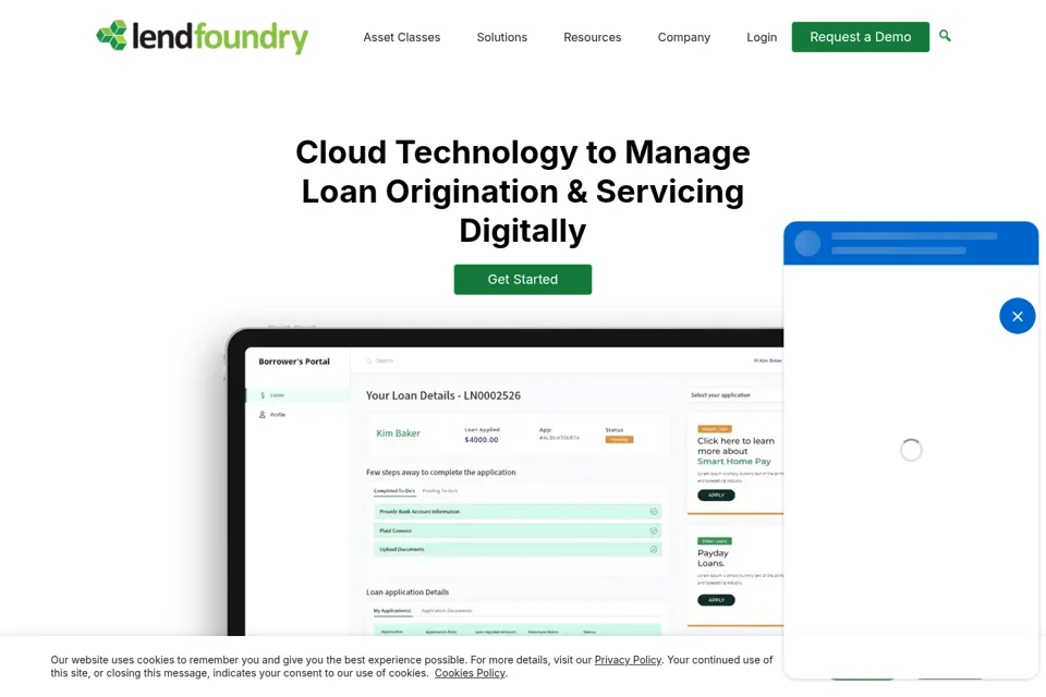 Aperçu de la landing page
