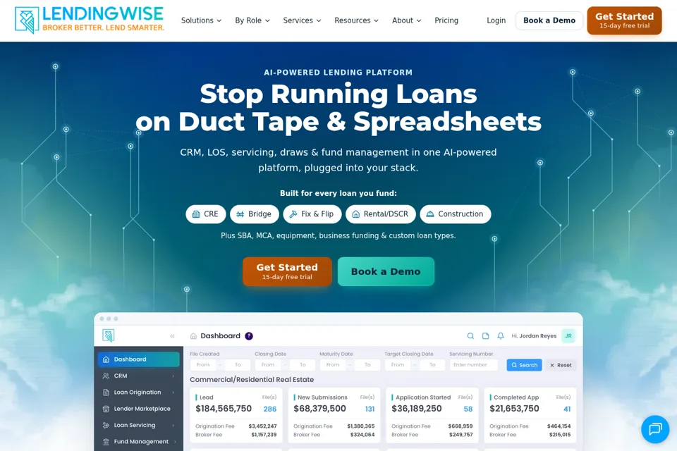 Aperçu de la landing page