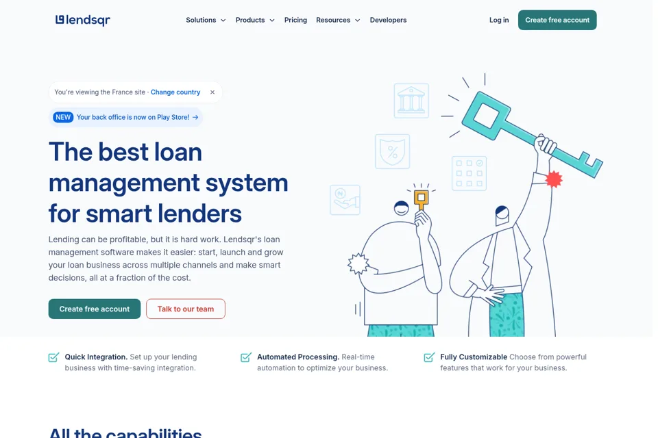 Aperçu de la landing page