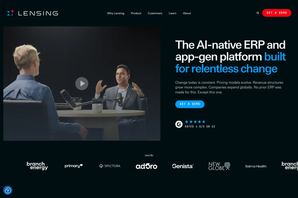 Aperçu de la landing page