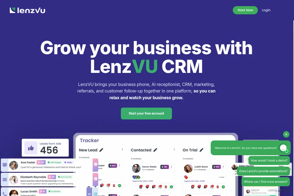 Landing page preview