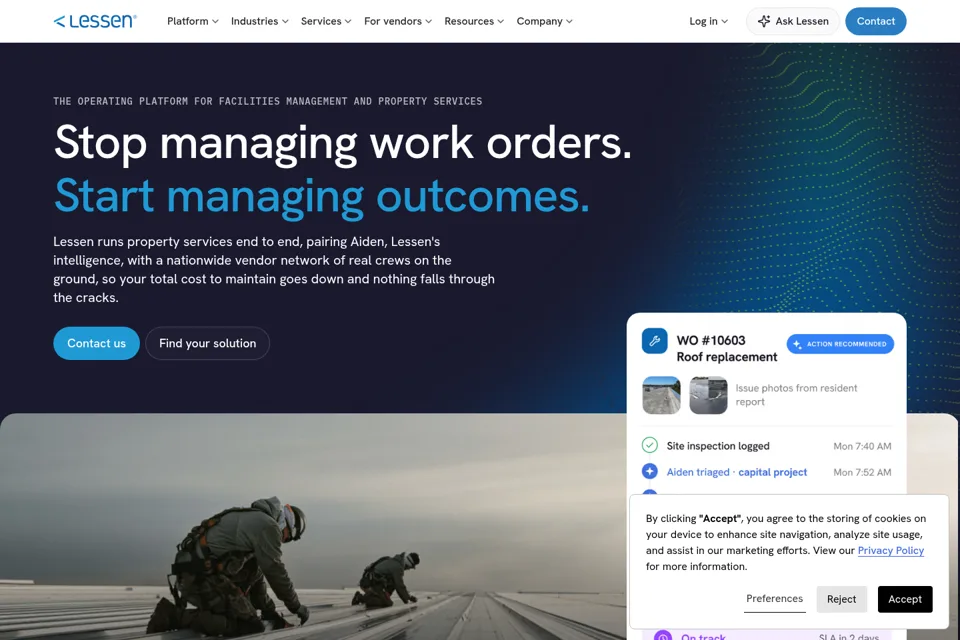 Landing page preview
