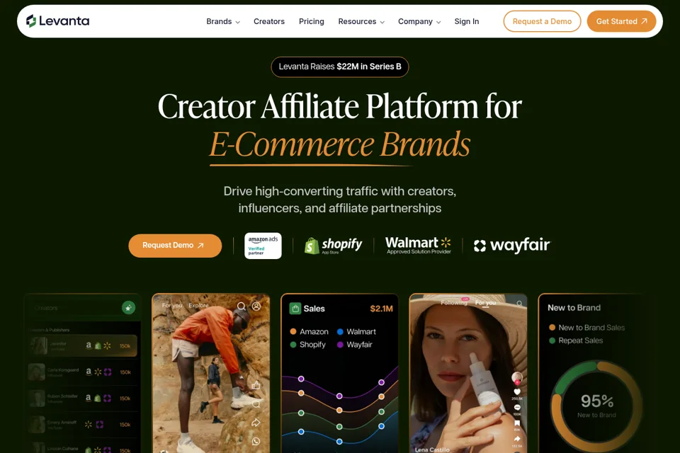 Aperçu de la landing page
