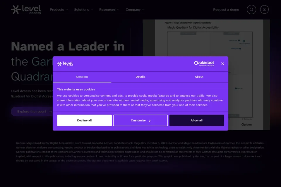 Aperçu de la landing page