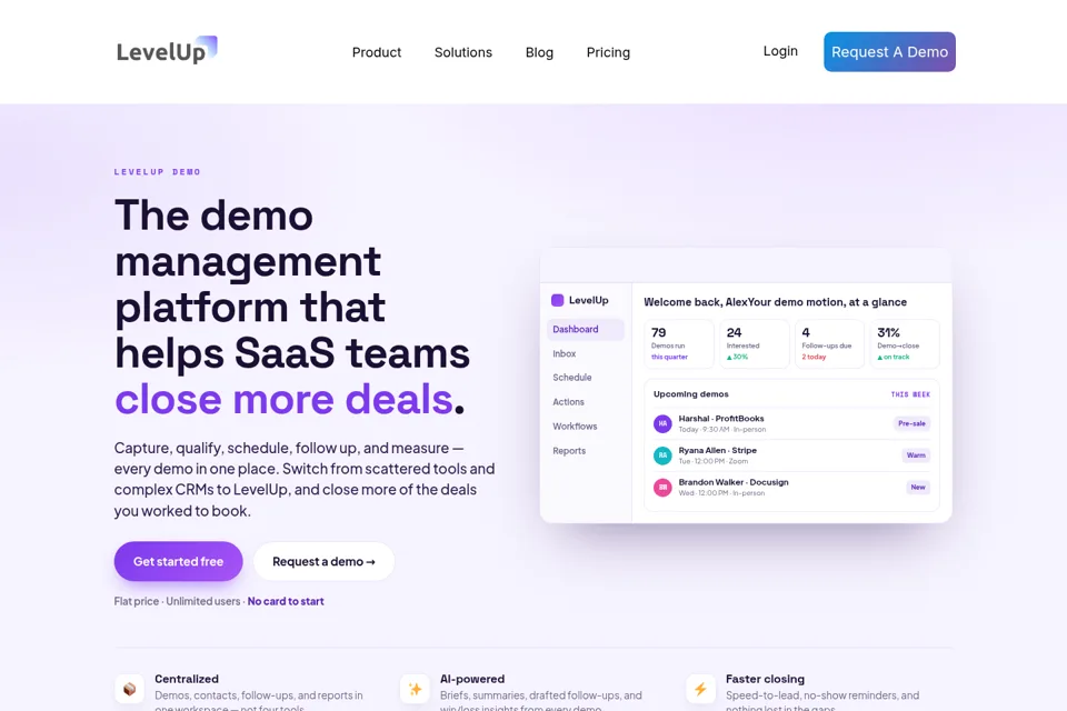 Aperçu de la landing page