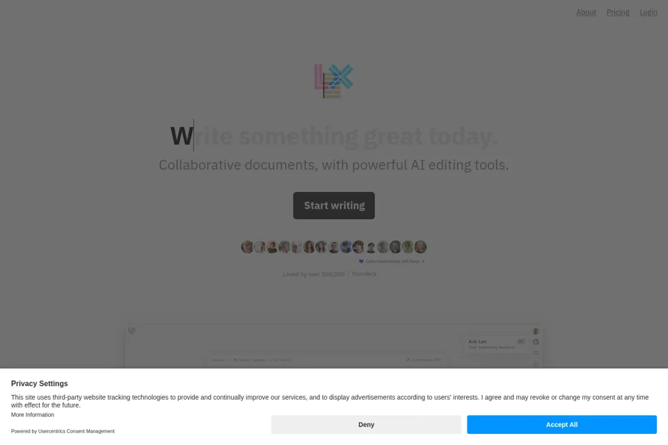 Landing page preview