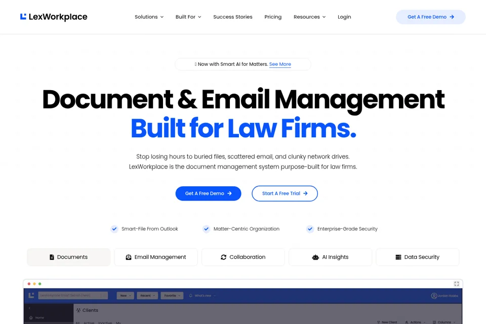 Aperçu de la landing page