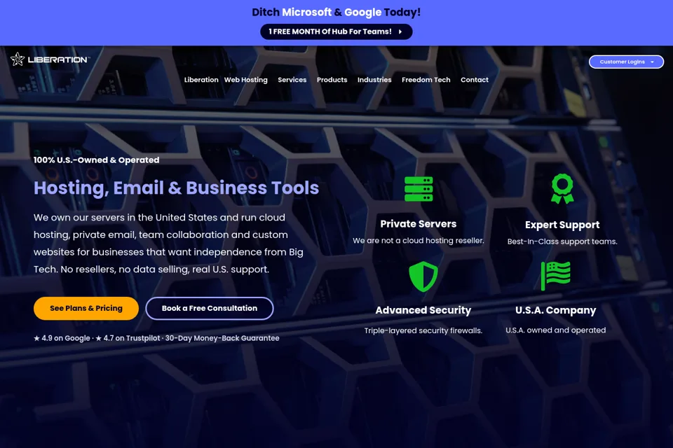 Aperçu de la landing page
