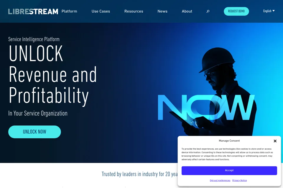 Aperçu de la landing page