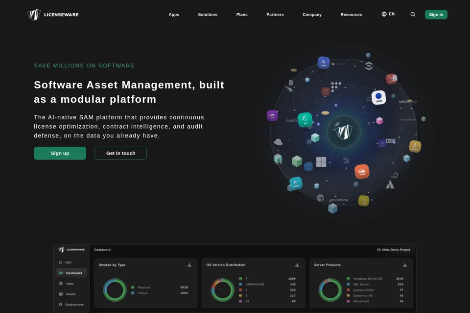 Aperçu de la landing page