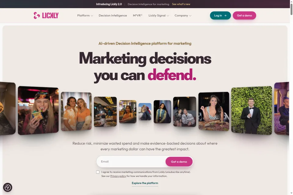 Aperçu de la landing page
