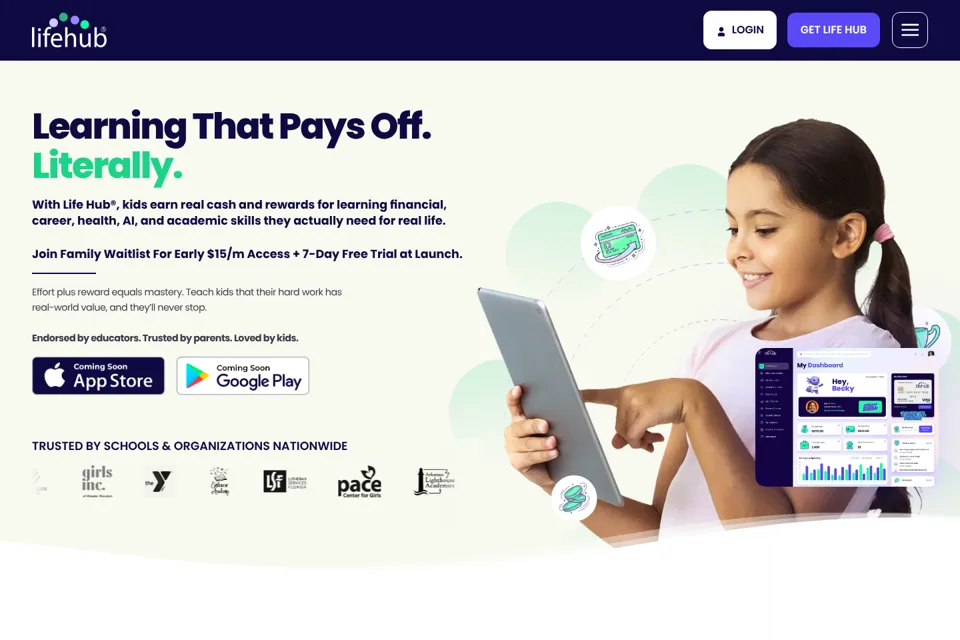 Aperçu de la landing page