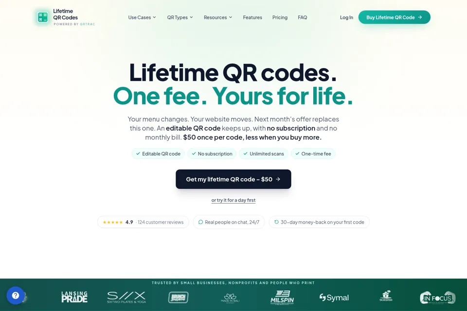 Aperçu de la landing page