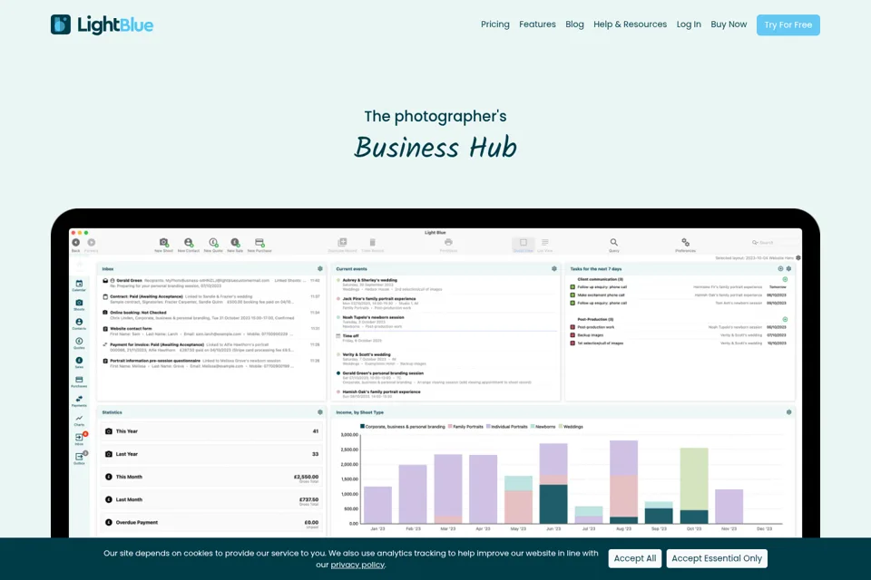 Landing page preview