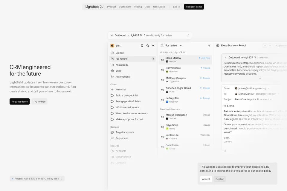 Landing page preview