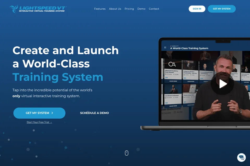 Aperçu de la landing page
