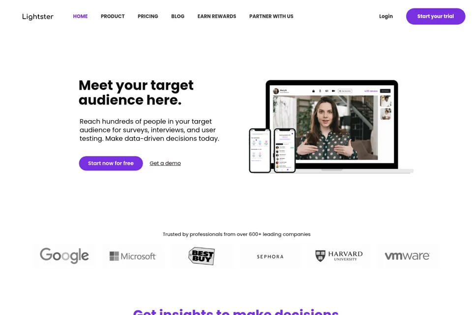 Landing page preview