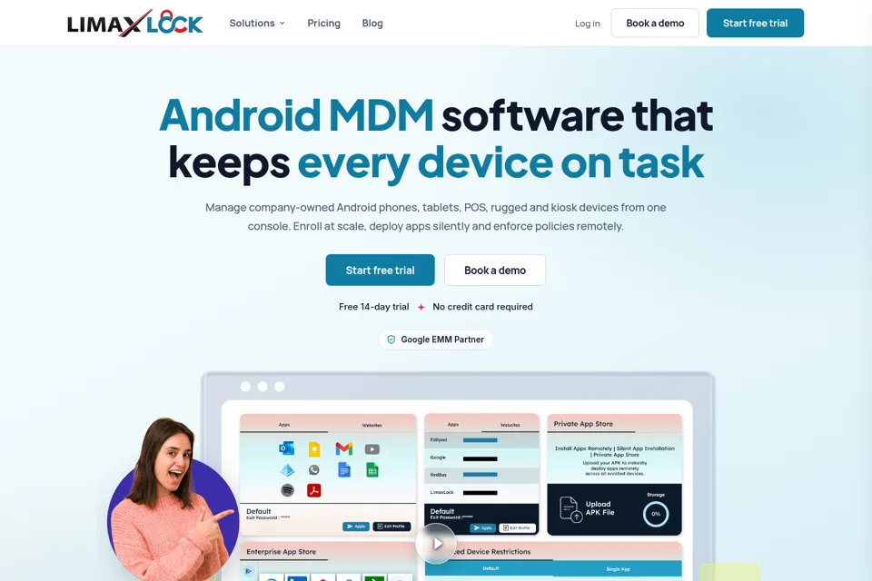 Aperçu de la landing page