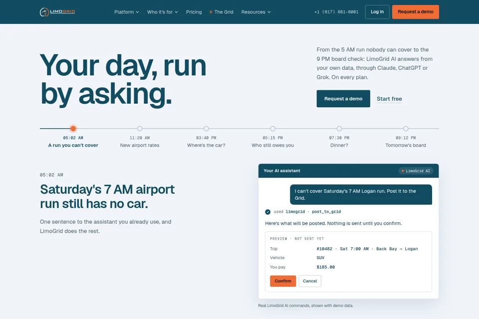 Aperçu de la landing page