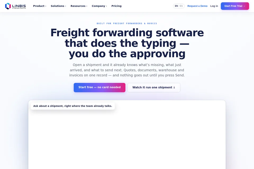 Landing page preview