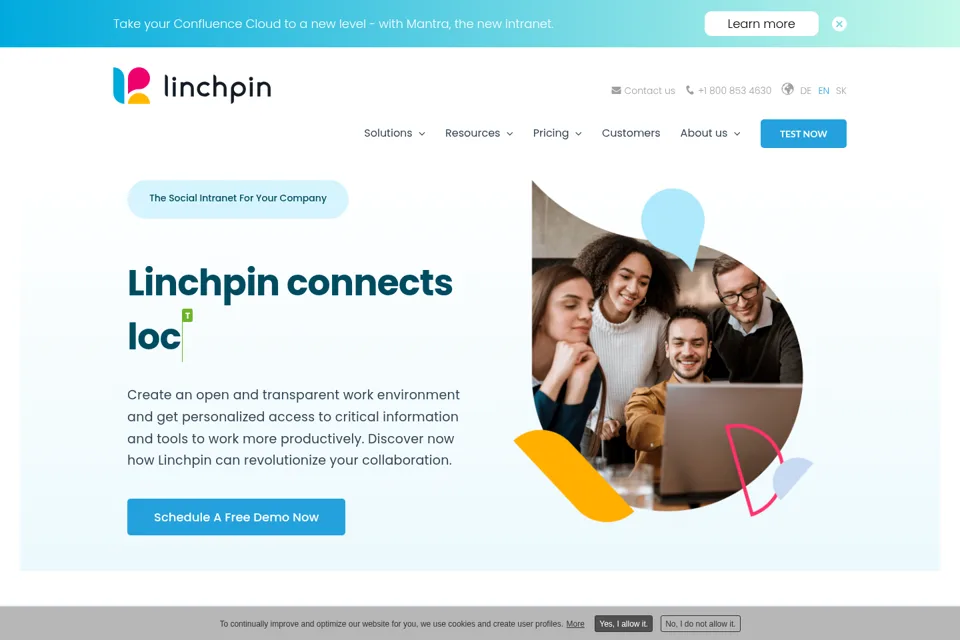 Aperçu de la landing page