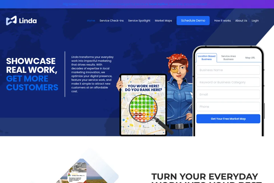 Landing page preview