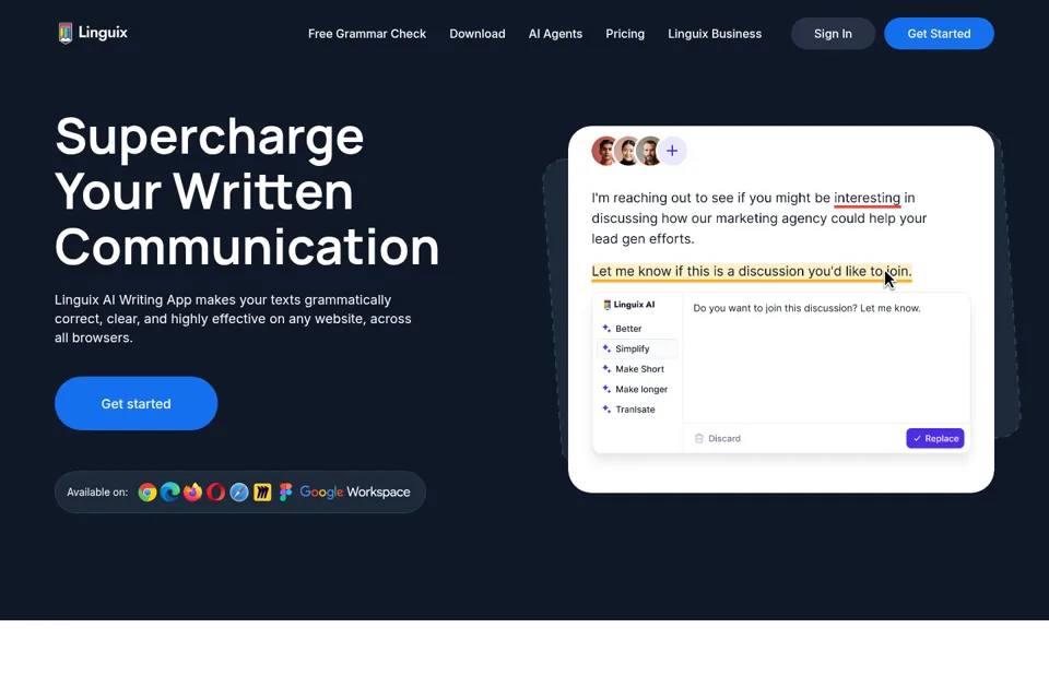 Landing page preview
