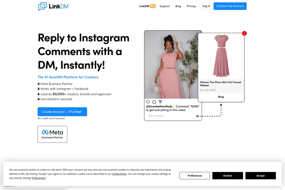 Landing page preview