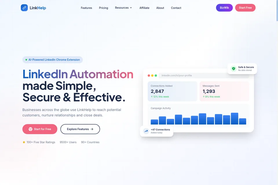Landing page preview