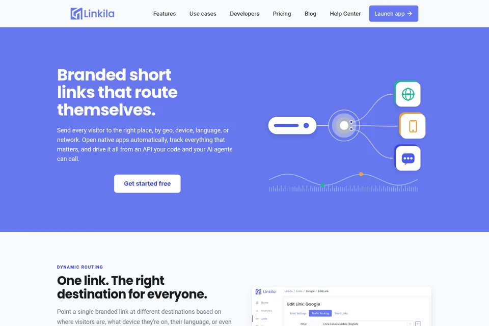 Aperçu de la landing page