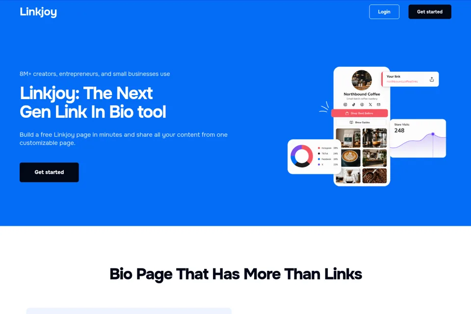 Aperçu de la landing page