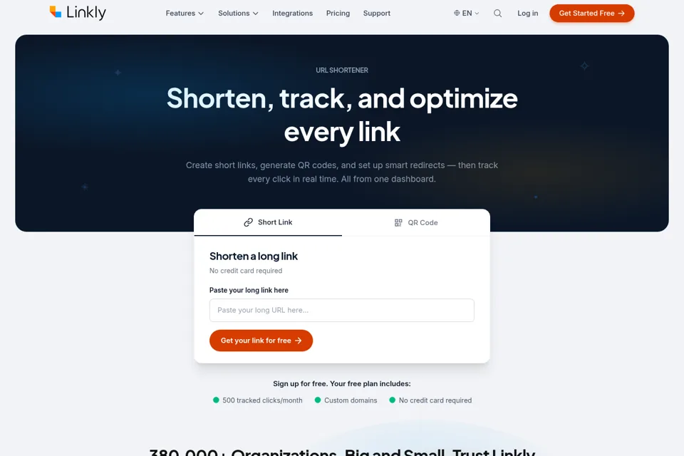 Aperçu de la landing page