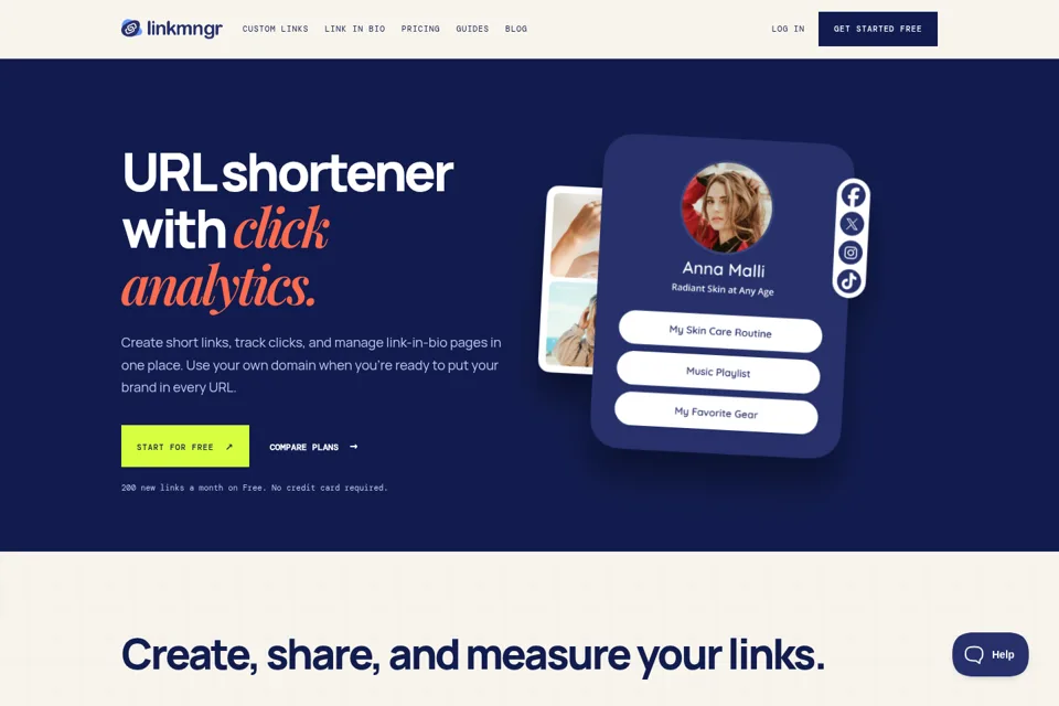 Landing page preview