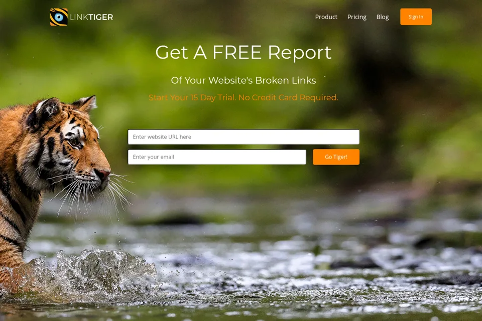 Aperçu de la landing page