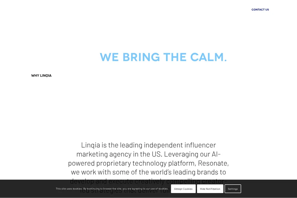 Aperçu de la landing page