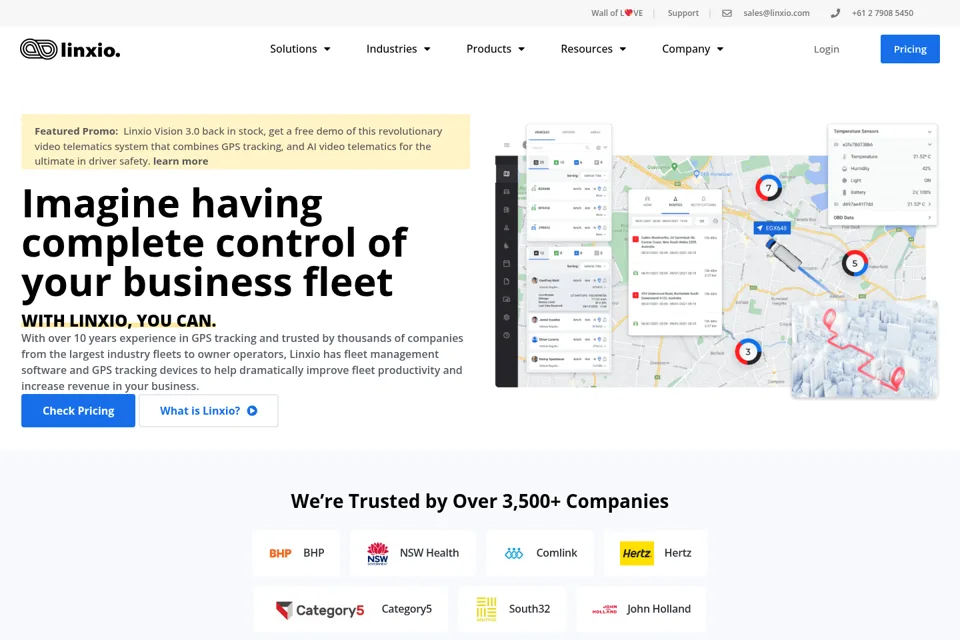Aperçu de la landing page