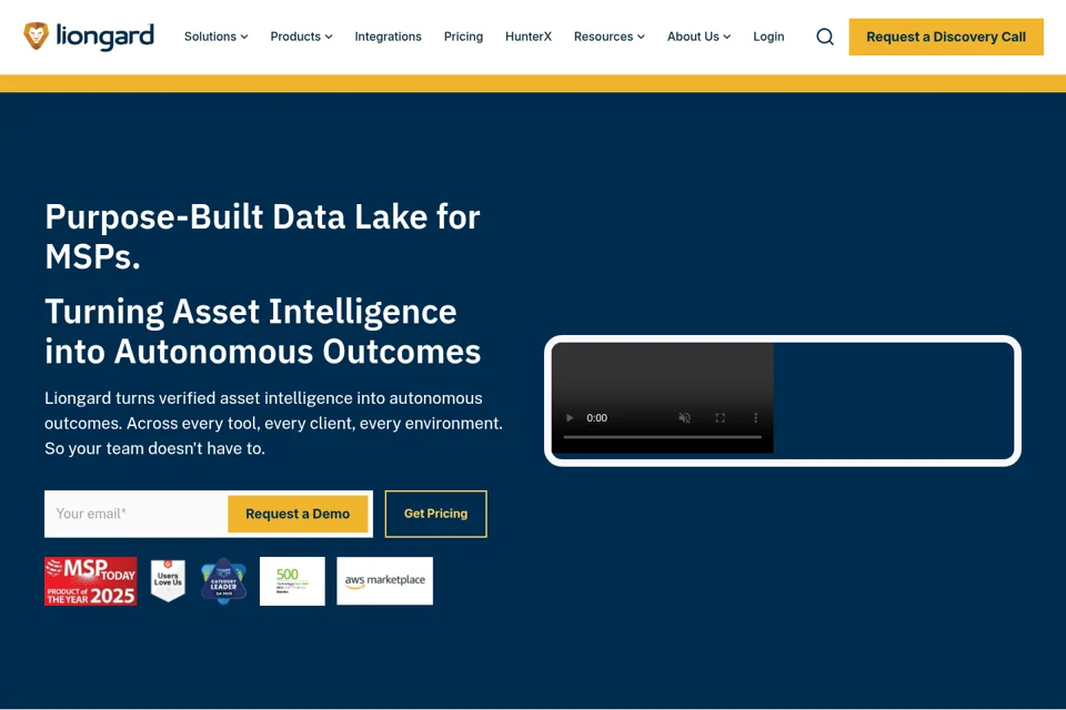Aperçu de la landing page