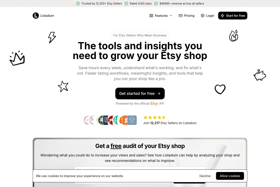 Aperçu de la landing page
