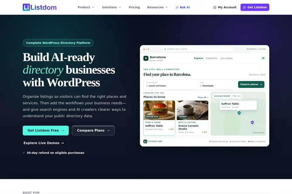 Landing page preview