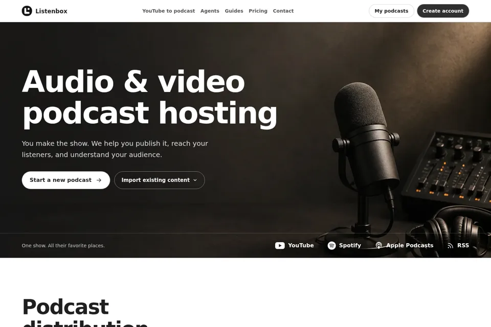 Aperçu de la landing page