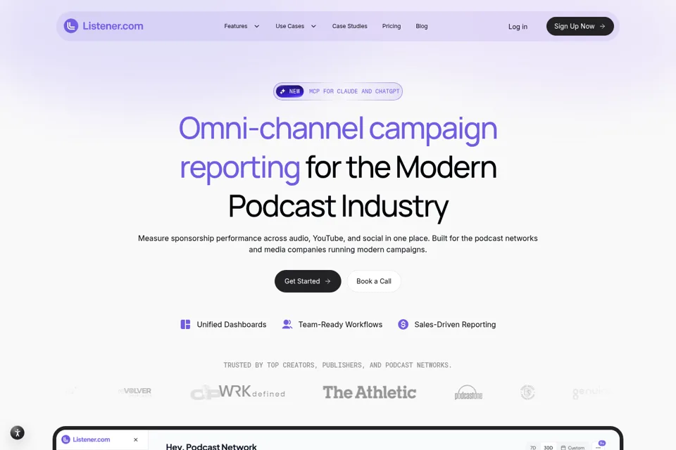 Aperçu de la landing page