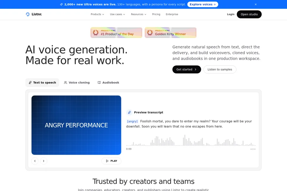 Landing page preview