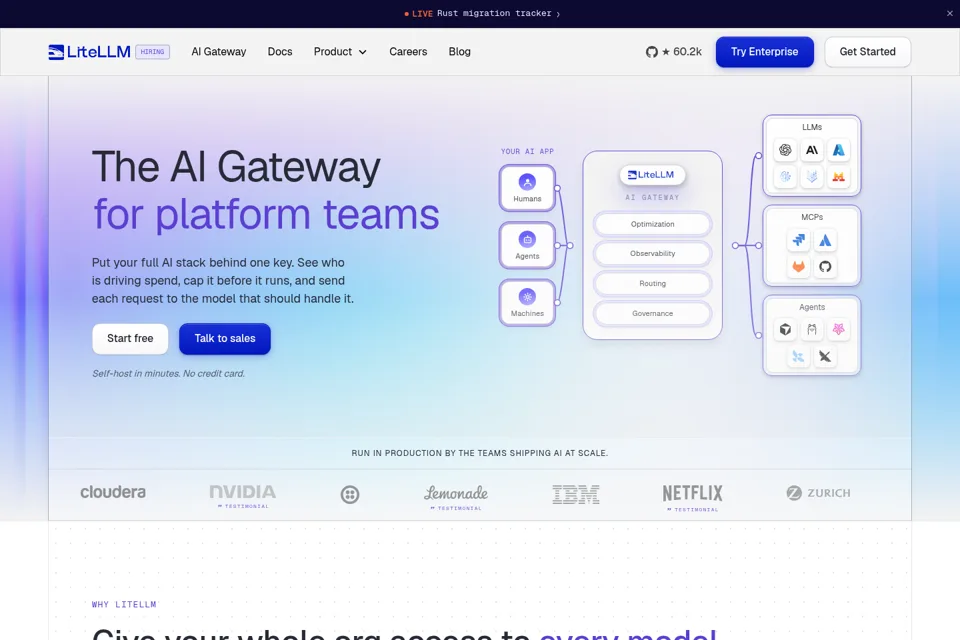 Aperçu de la landing page