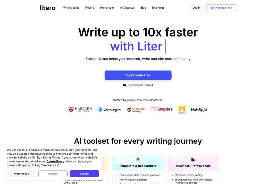 Landing page preview