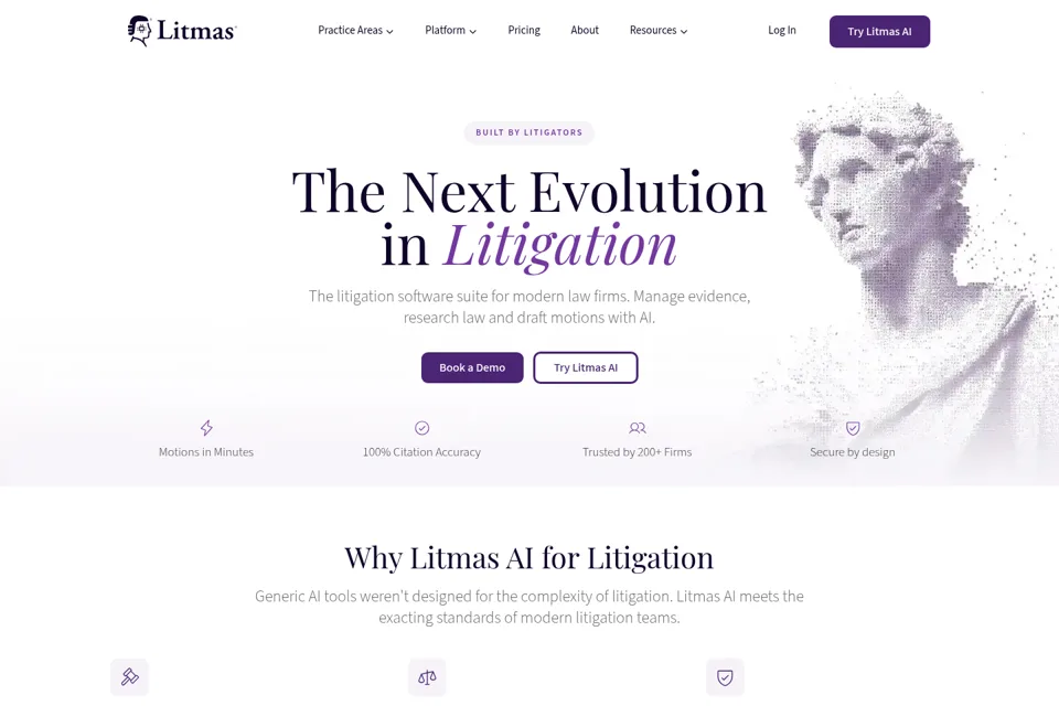 Aperçu de la landing page